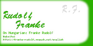 rudolf franke business card